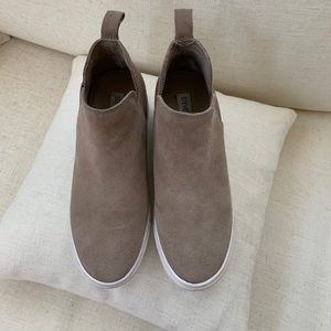 Steve Madden Women Shane Sneaker Boot, Taupe Suede